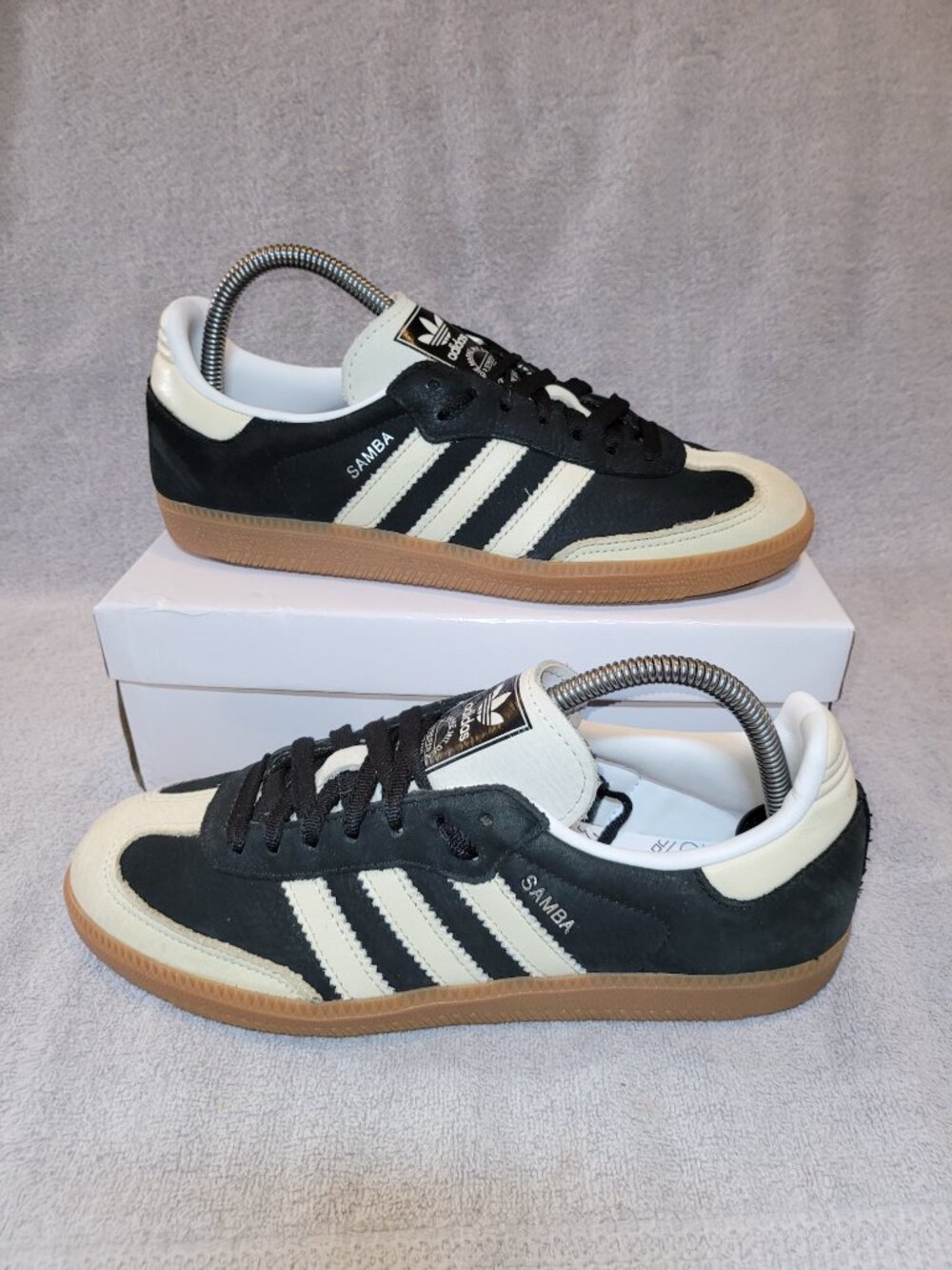 Adidas Originals Samba Sneakers Women's Size 9 Black Wonder White Tan Gum IE5836